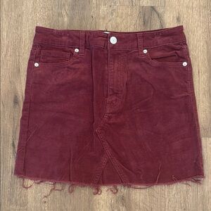 Forever21 Burgundy Corduroy Mini Skirt